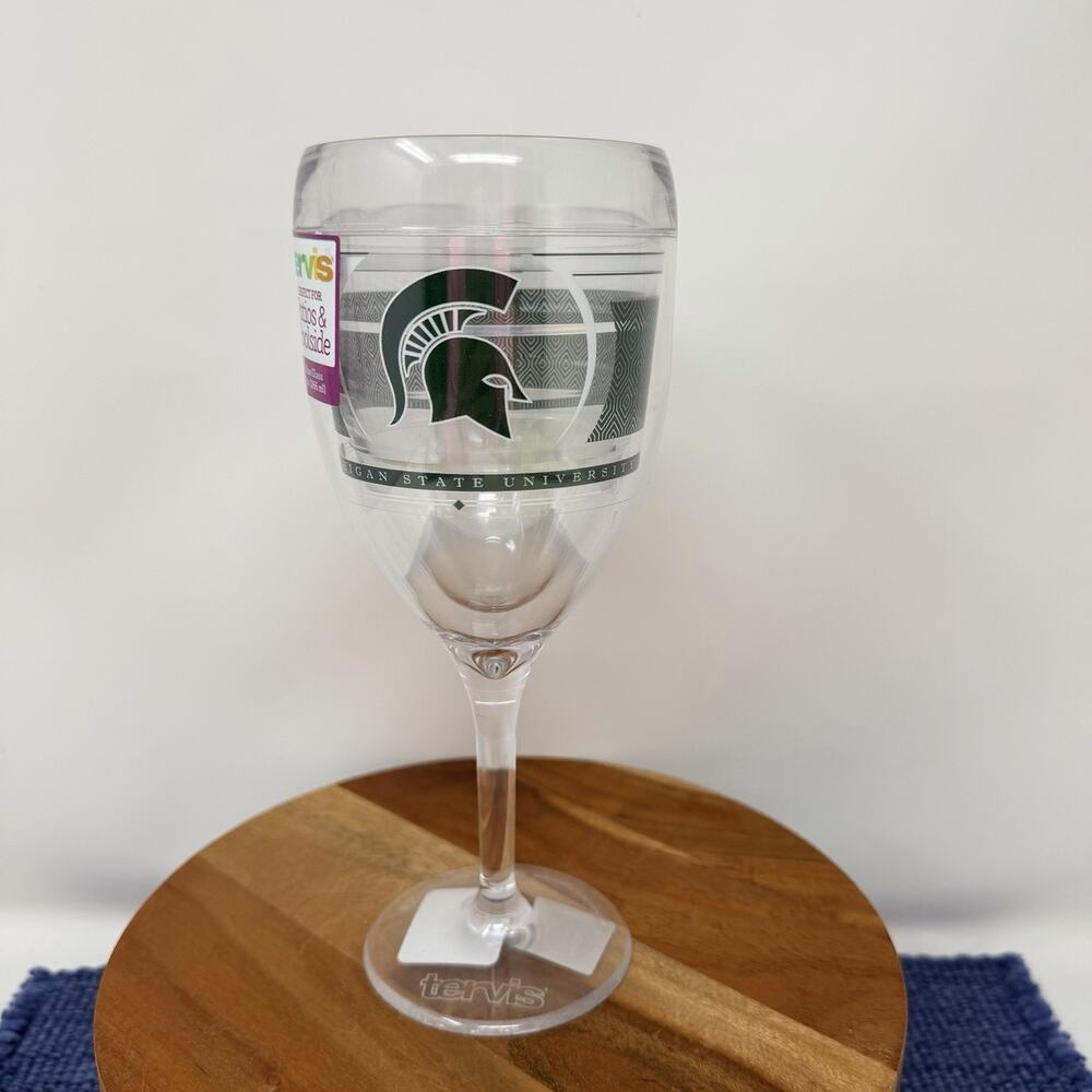 Tervis MSU 9 oz Stemmed Wine Glass Michigan State University NEW